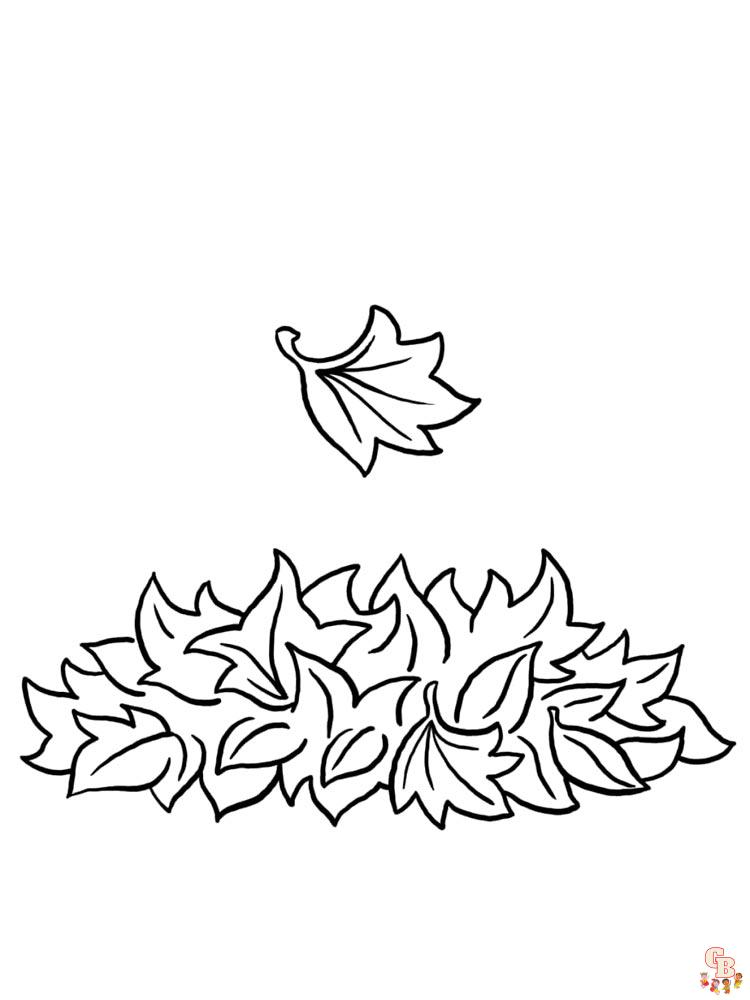 coloriage feuilles