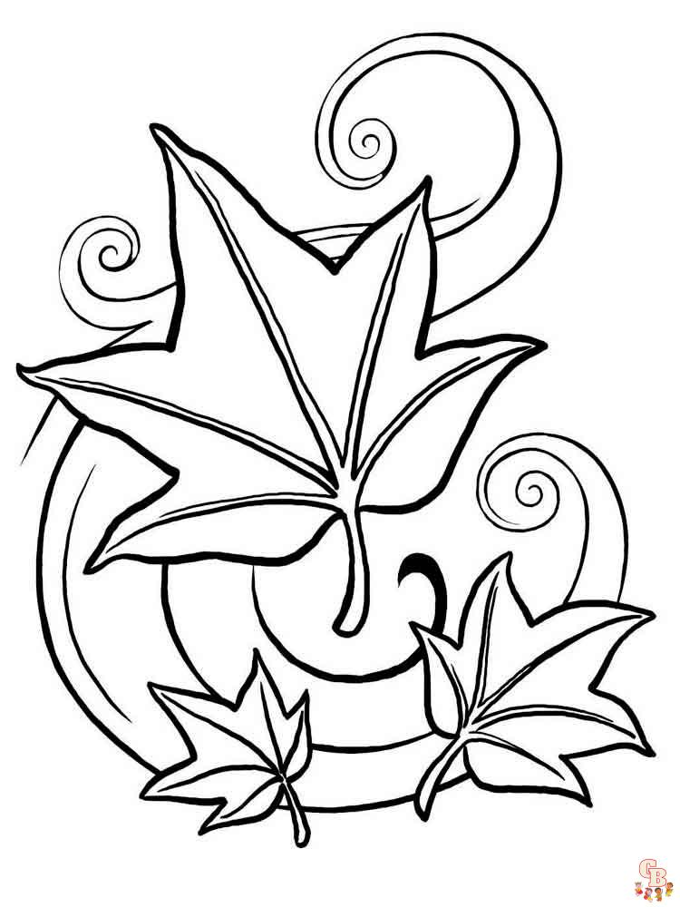 coloriage feuilles