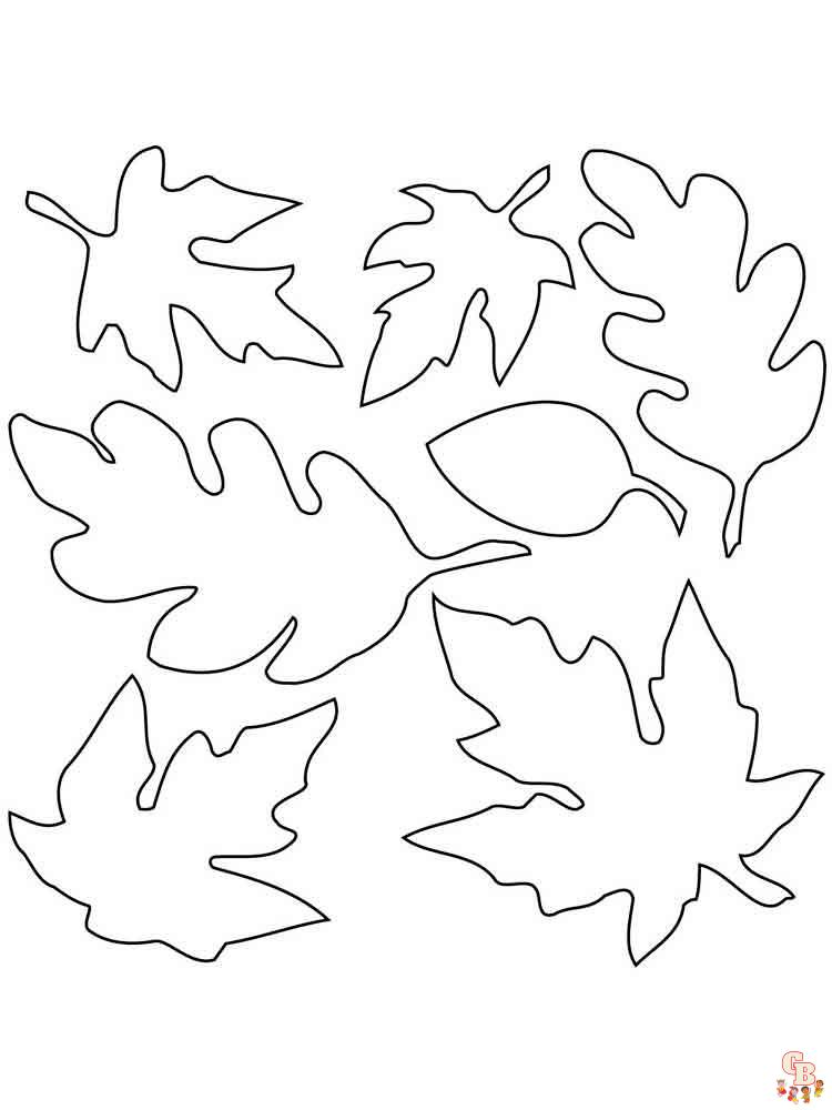 coloriage feuilles