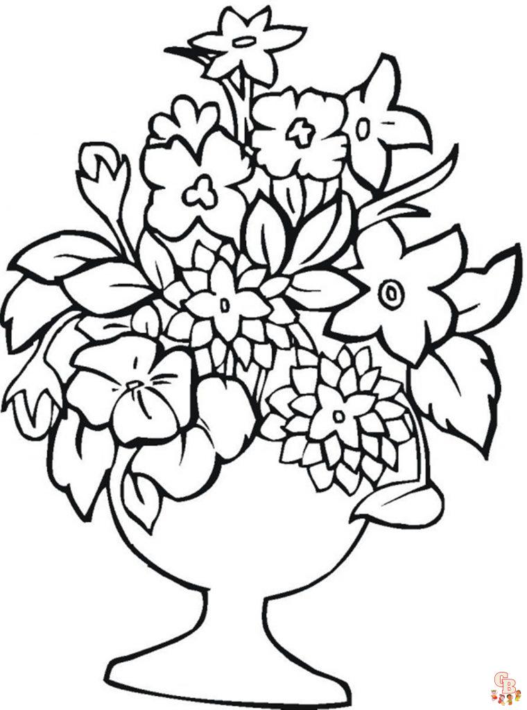 coloriage fleurs