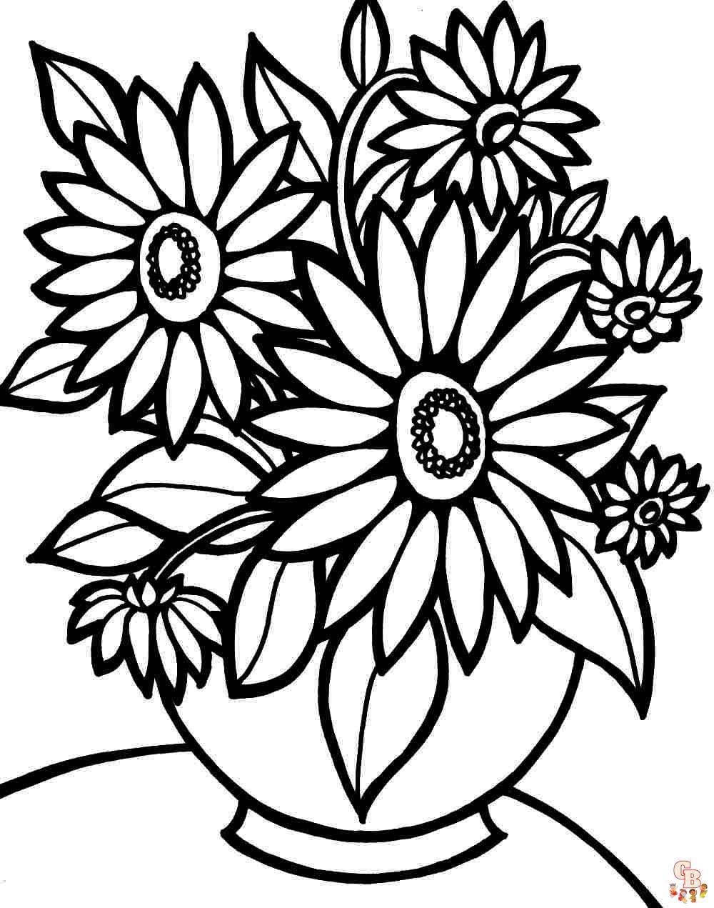 coloriage fleurs