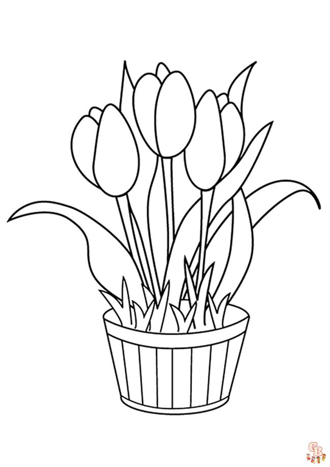 coloriage fleurs