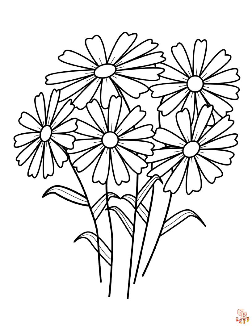 coloriage fleurs