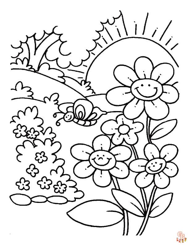 coloriage fleurs