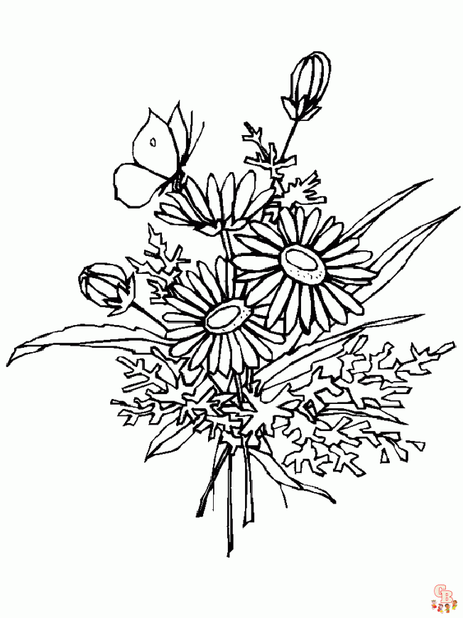 coloriage fleurs