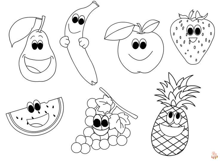 25+ coloriage fruits amusantes et éducatives pour les enfants