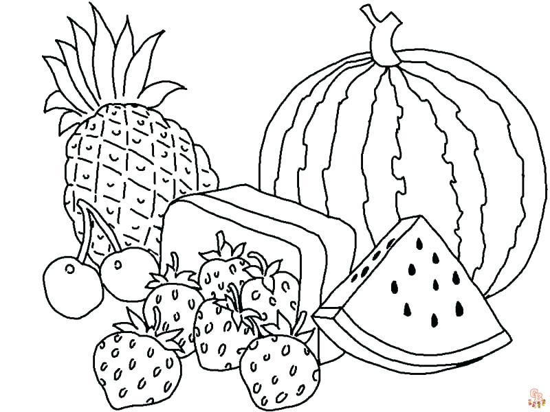 25+ coloriage fruits amusantes et éducatives pour les enfants