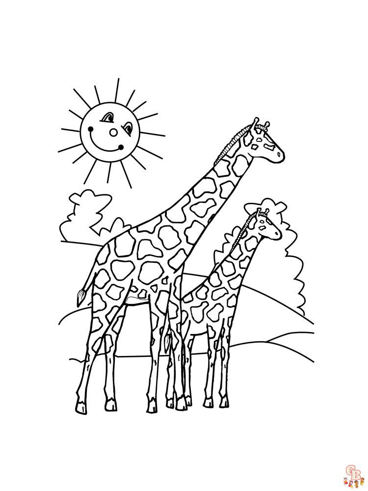 coloriage girafe