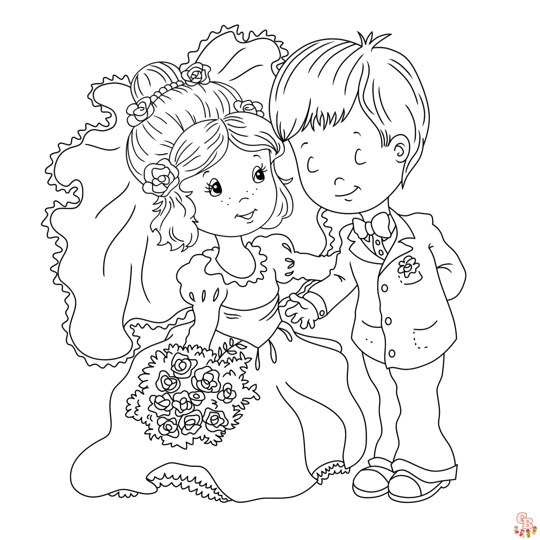 coloriage mariage