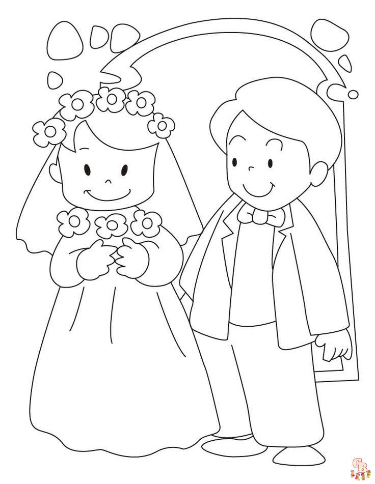 coloriage mariage