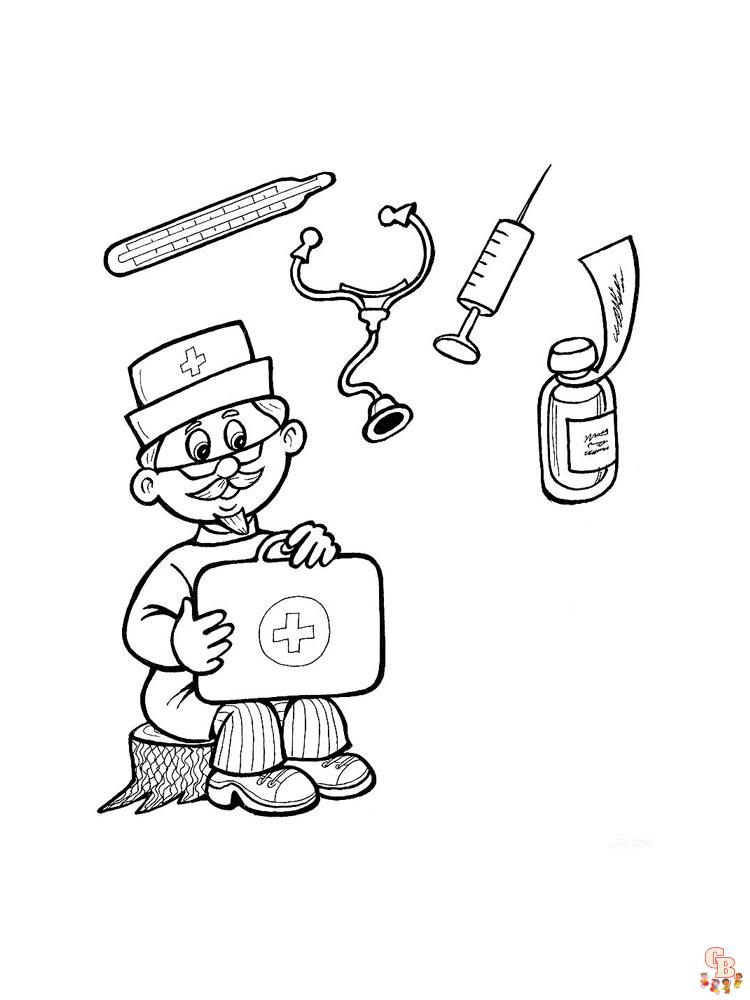 coloriage medecin