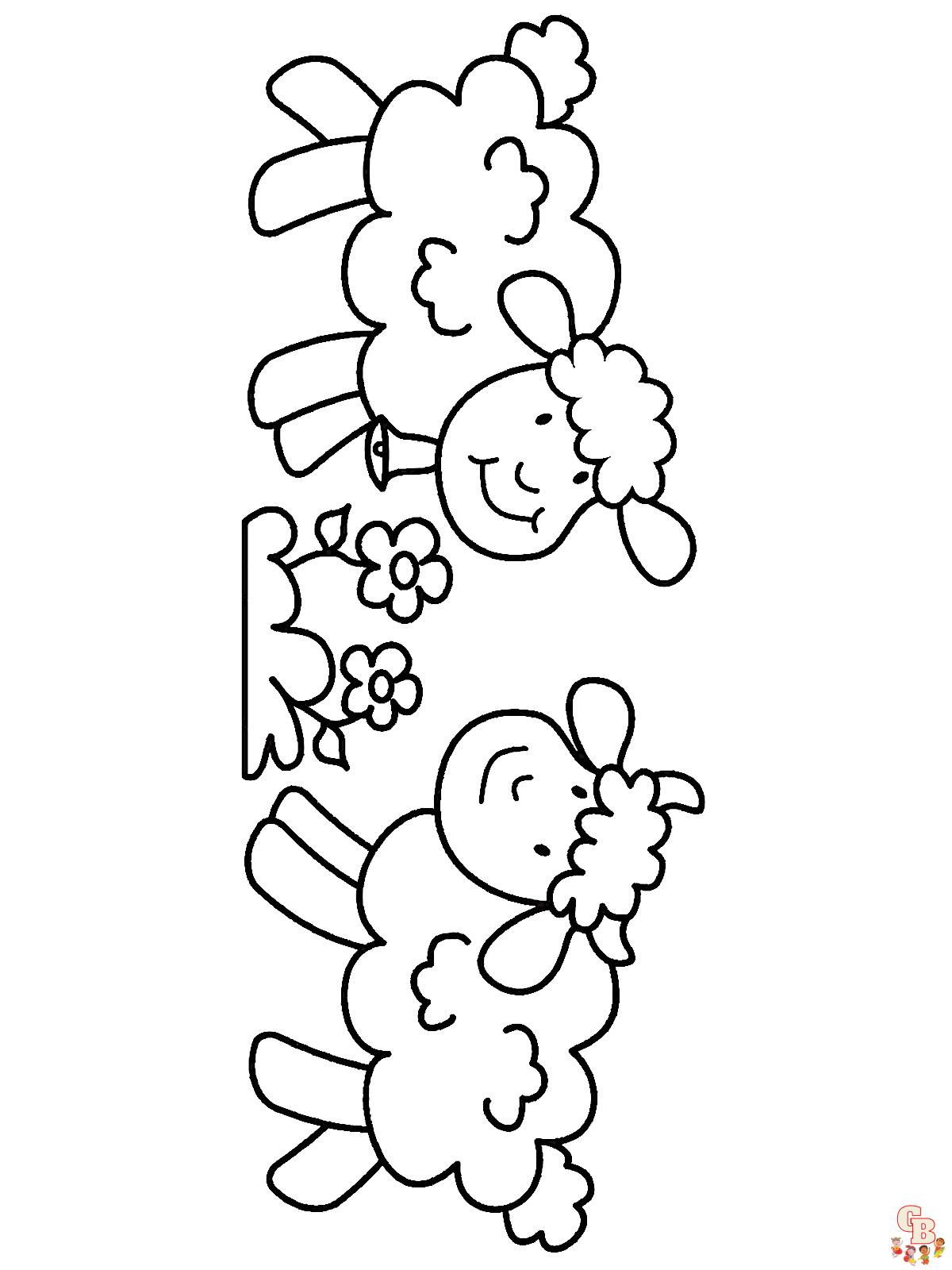 coloriage moutons