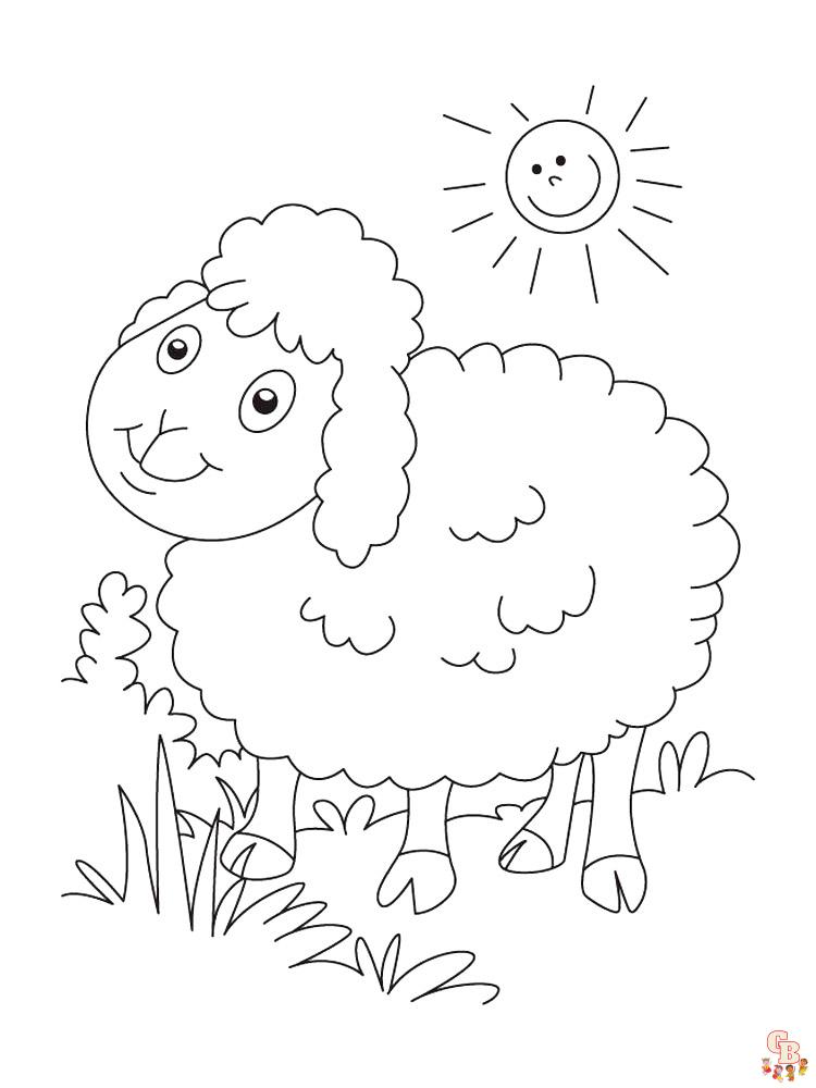 coloriage moutons