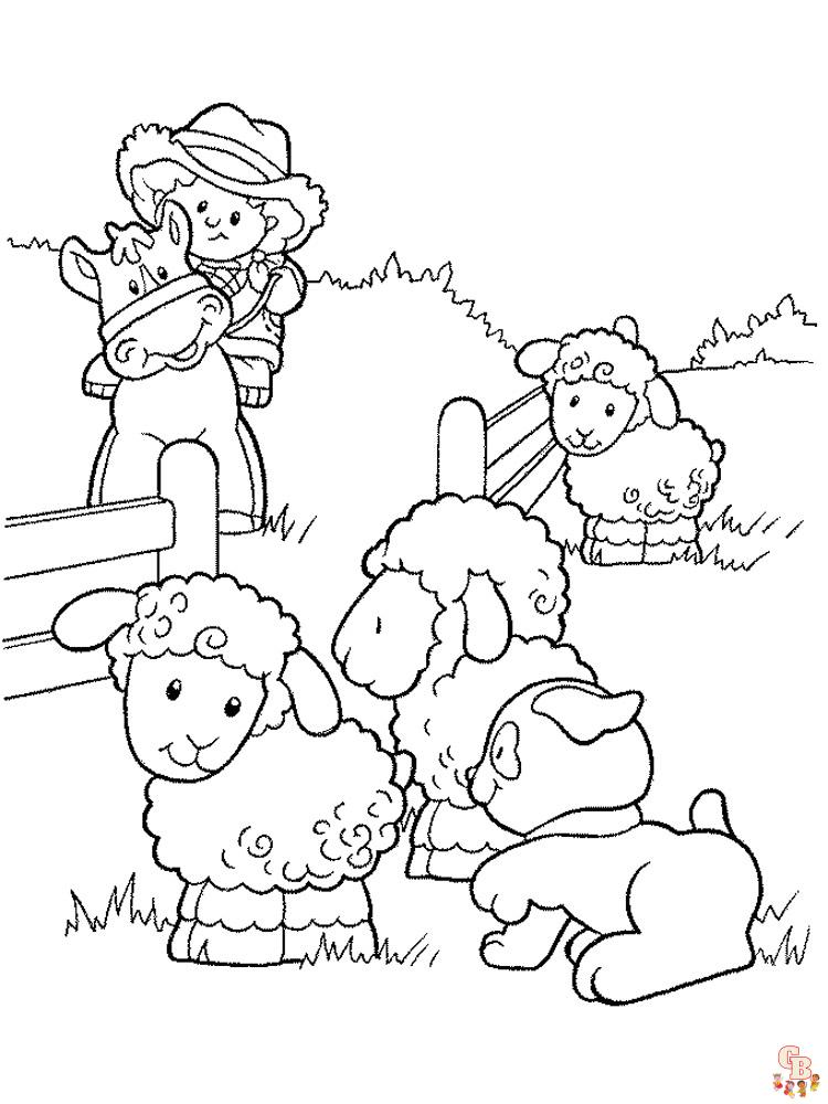 coloriage moutons