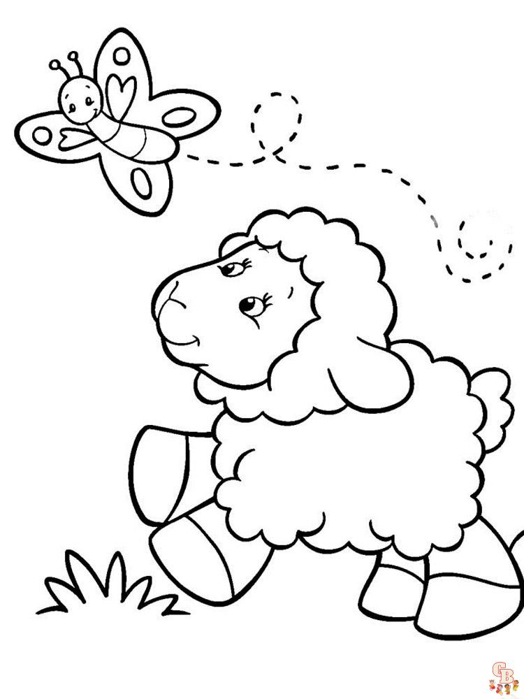 coloriage moutons