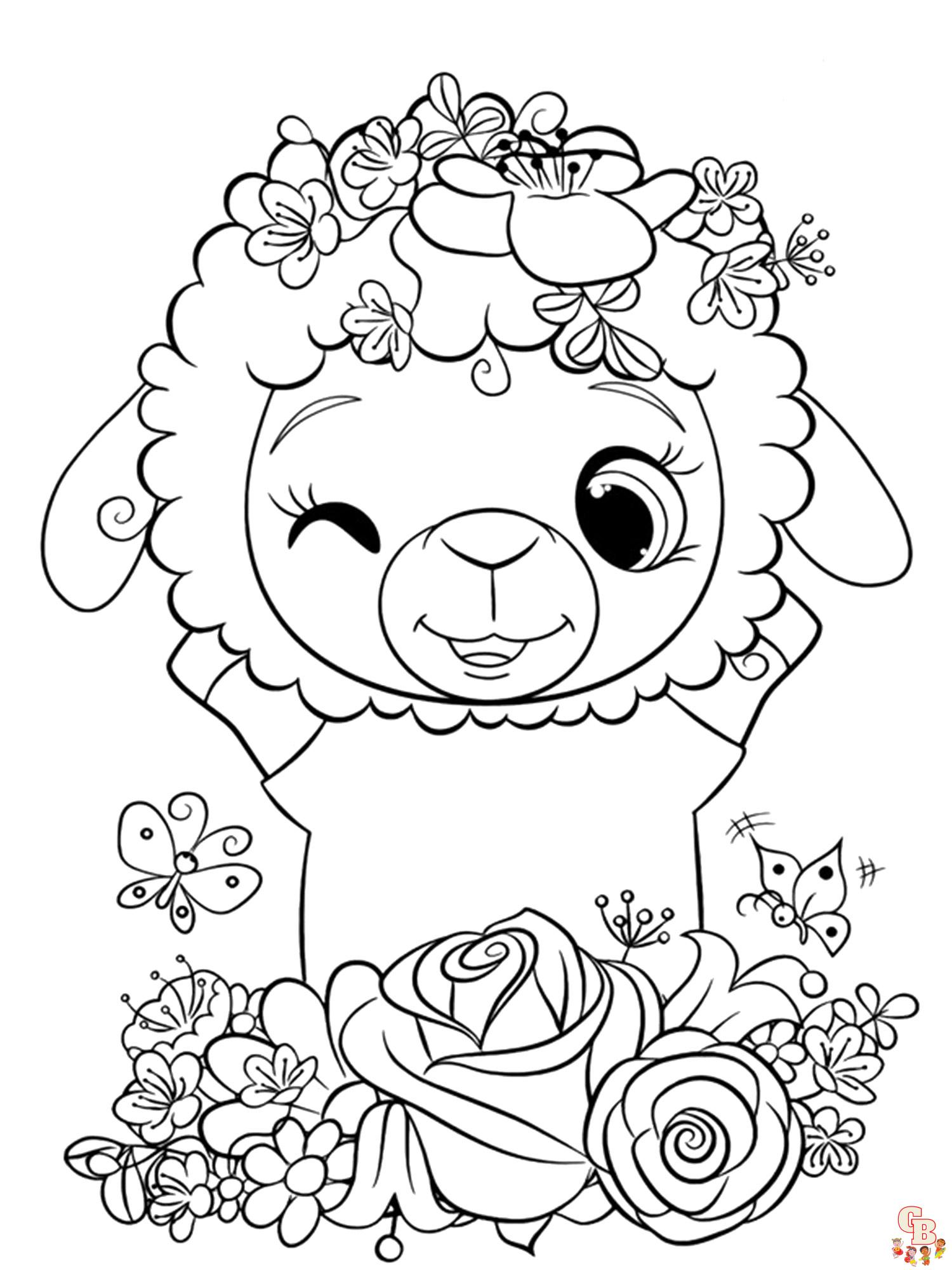 coloriage moutons