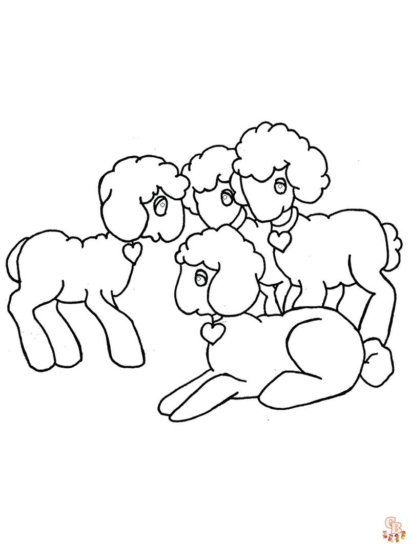 coloriage moutons