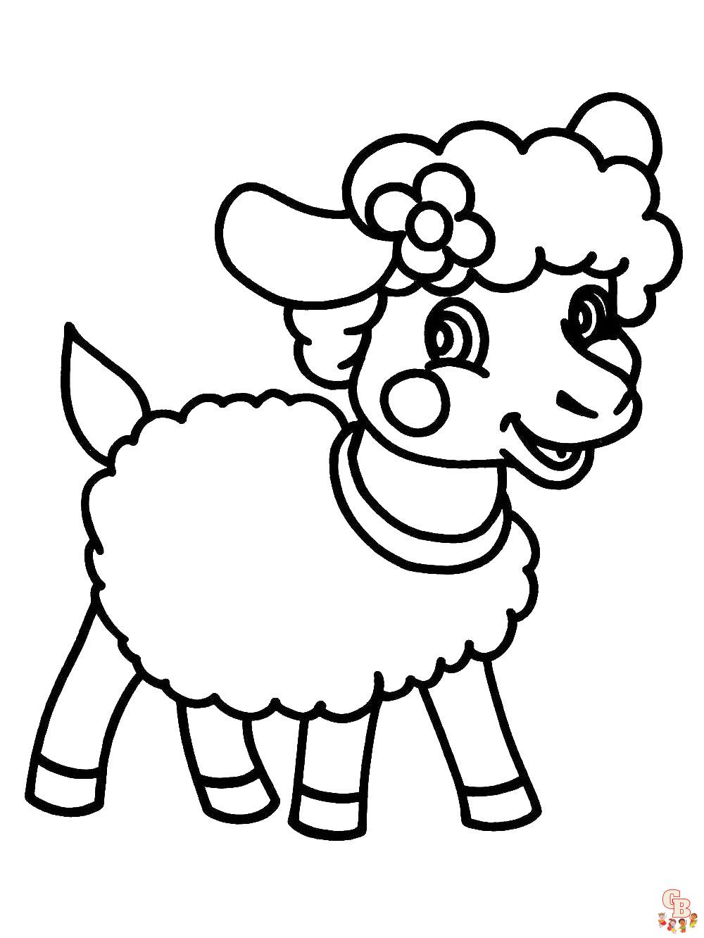 coloriage moutons