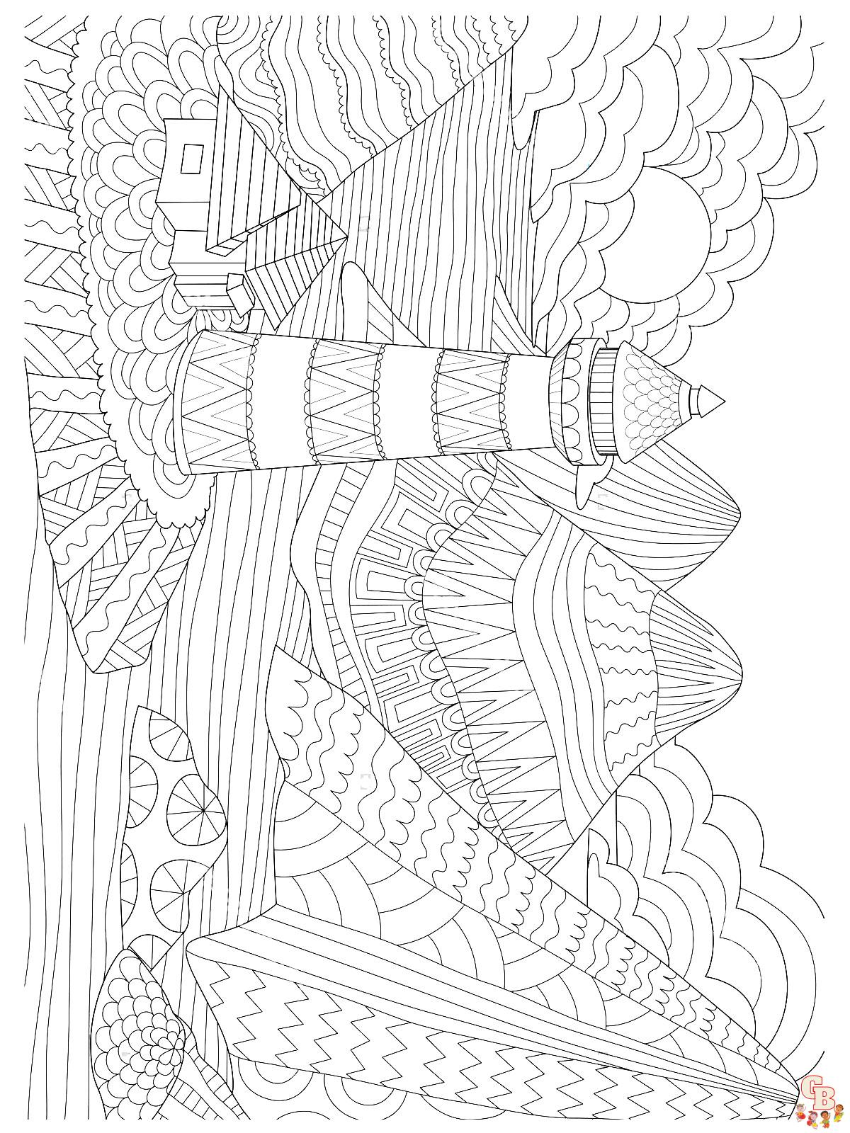 coloriage phare