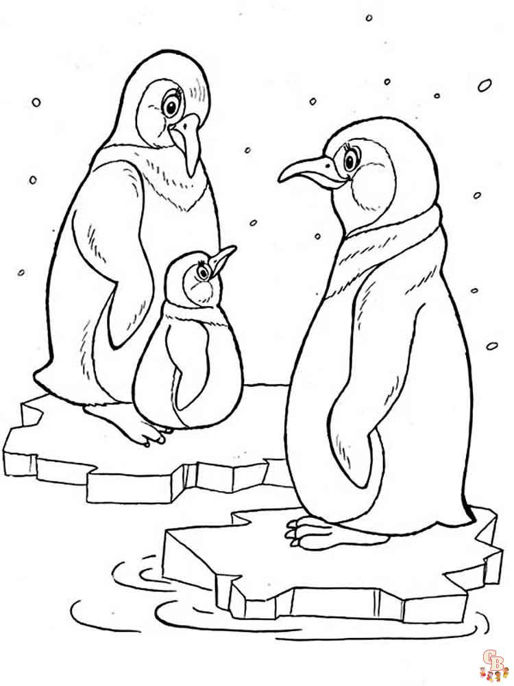 coloriage pingouins