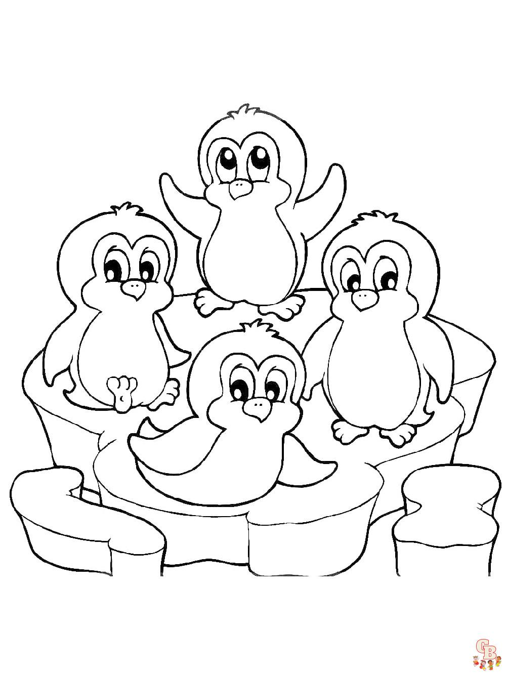 coloriage pingouins