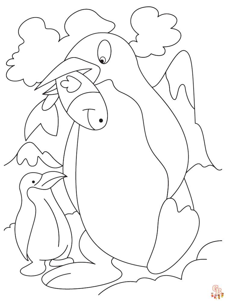 coloriage pingouins