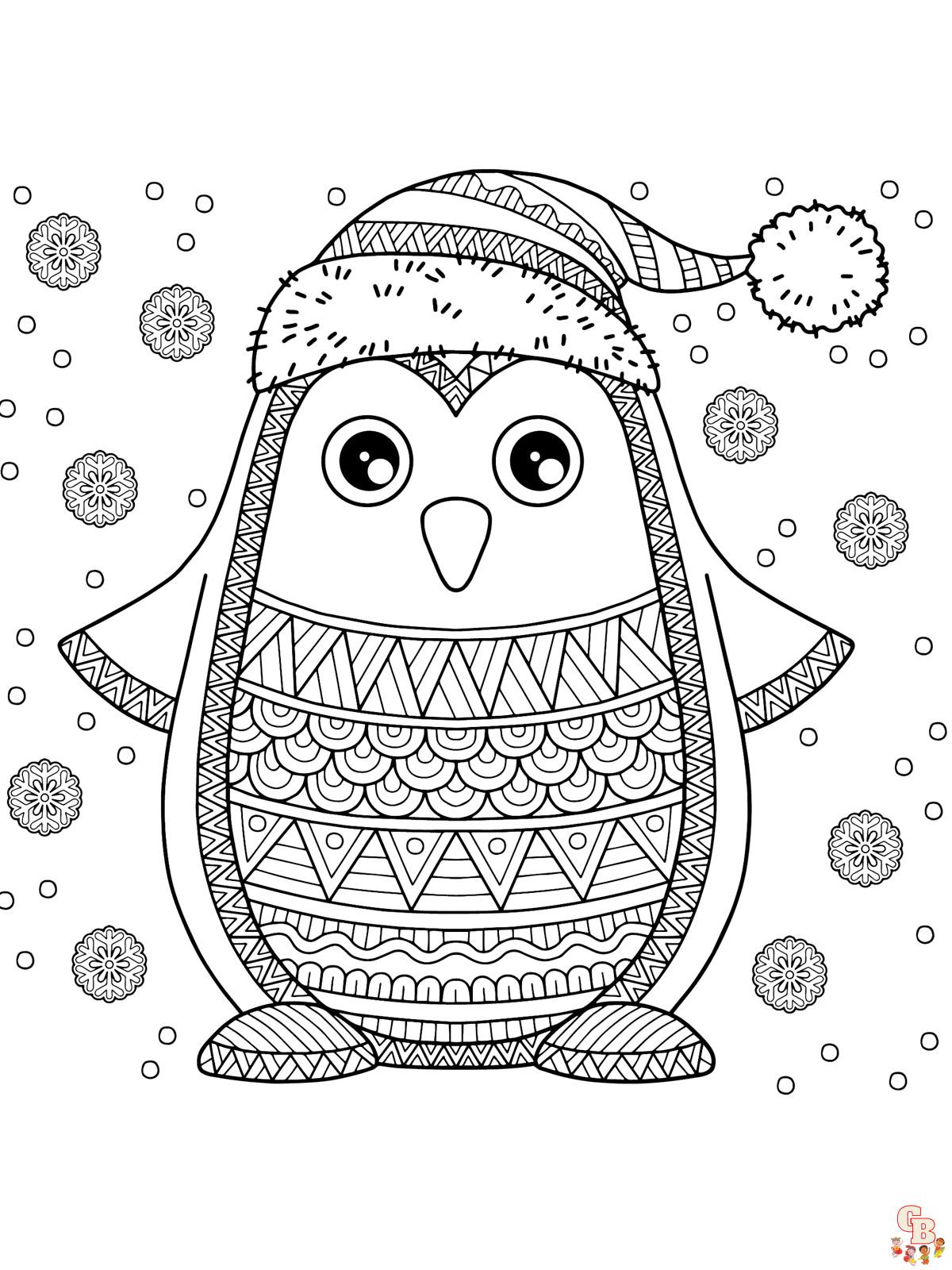 coloriage pingouins