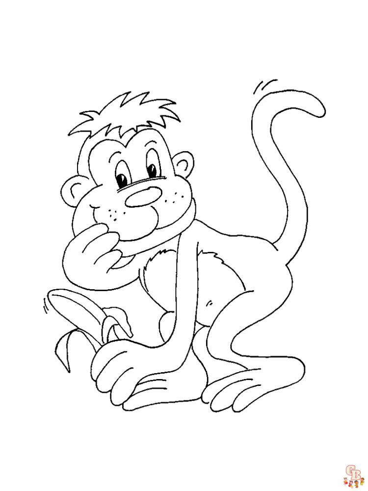 coloriage singe