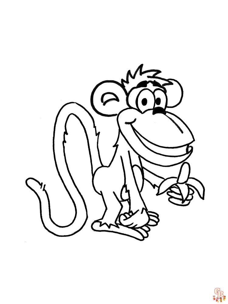 coloriage singe