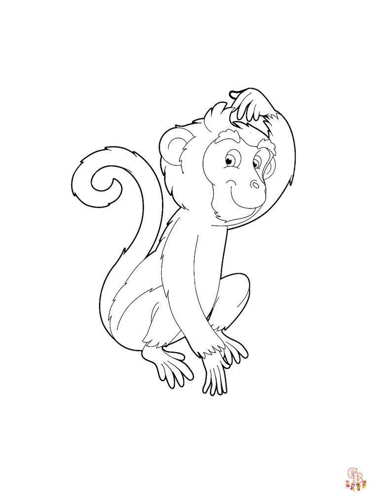 coloriage singe