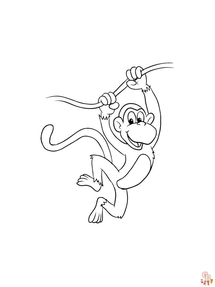 coloriage singe