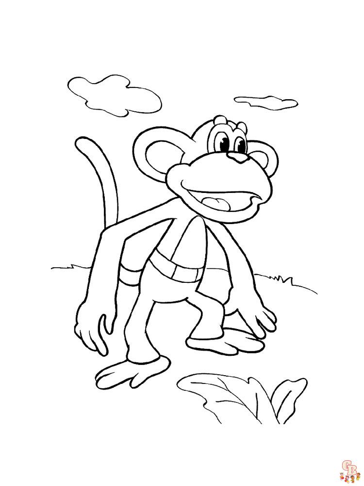 coloriage singe