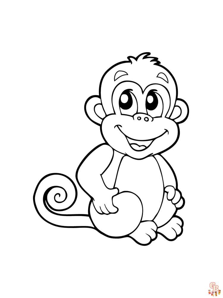 coloriage singe