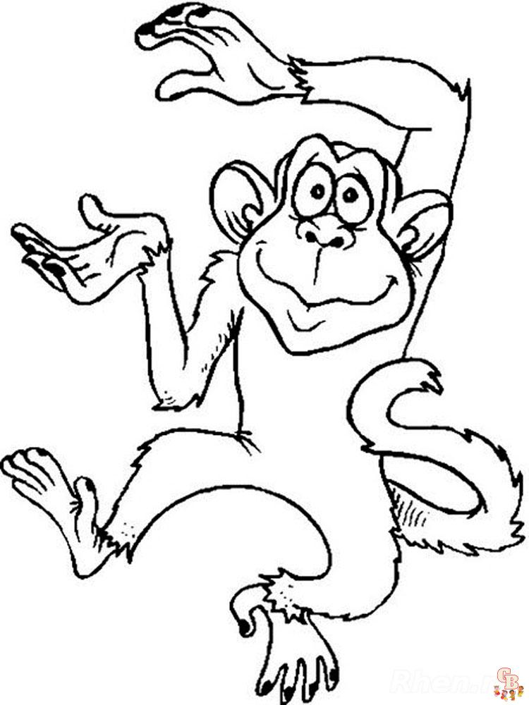 coloriage singe