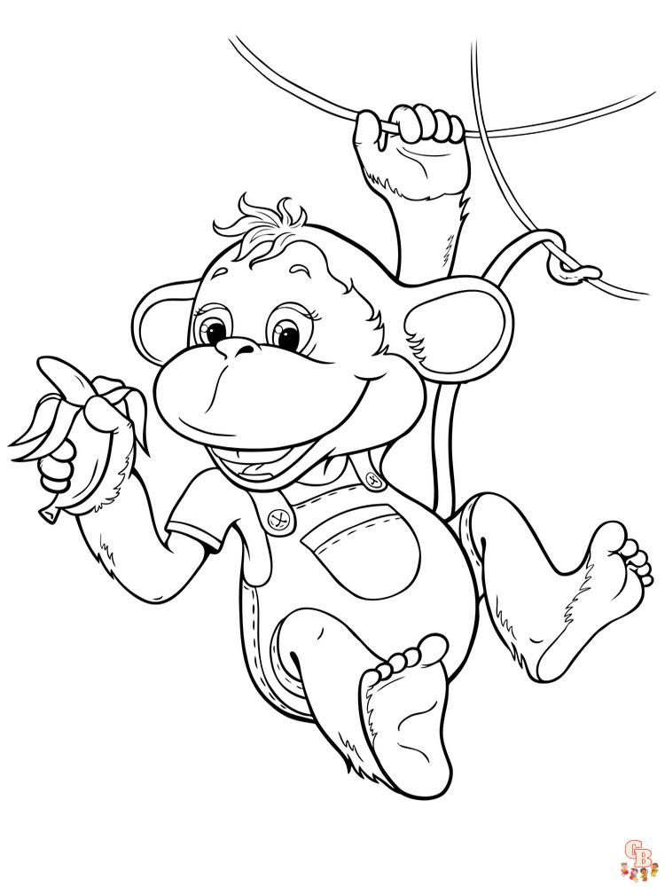 coloriage singe