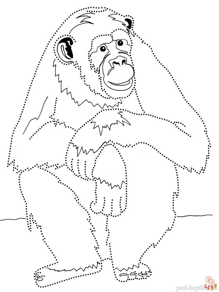 coloriage singe