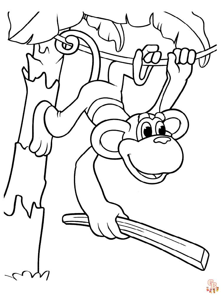 coloriage singe