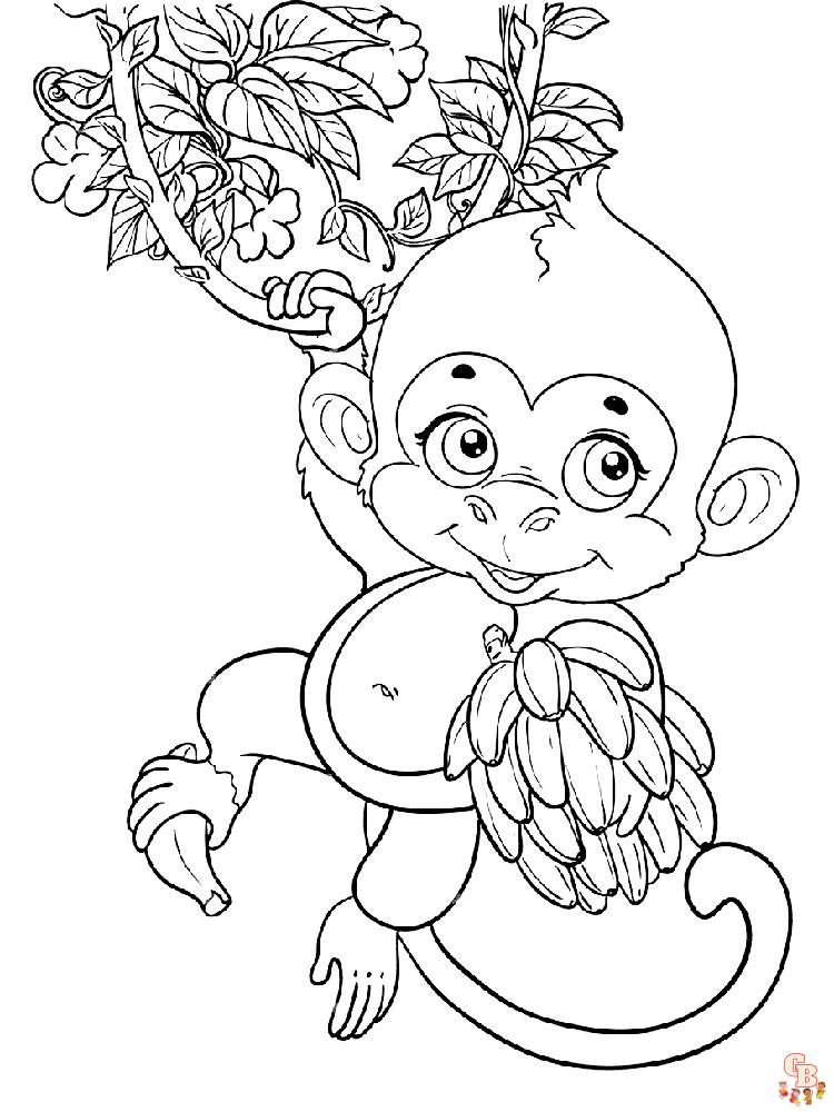 coloriage singe