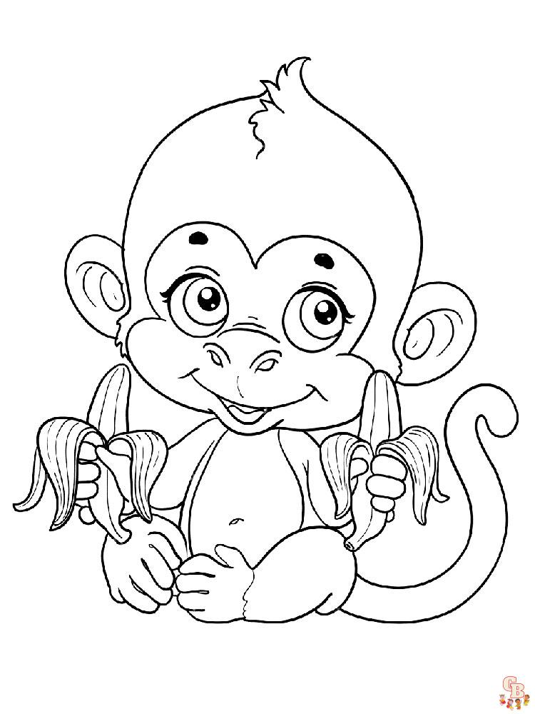 coloriage singe