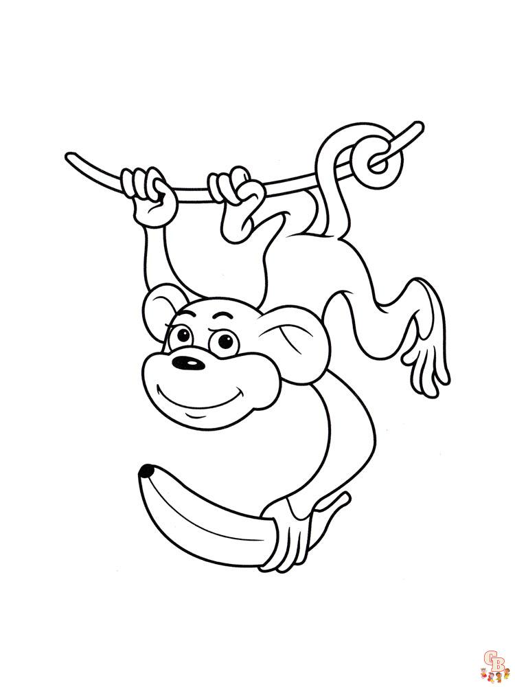 coloriage singe