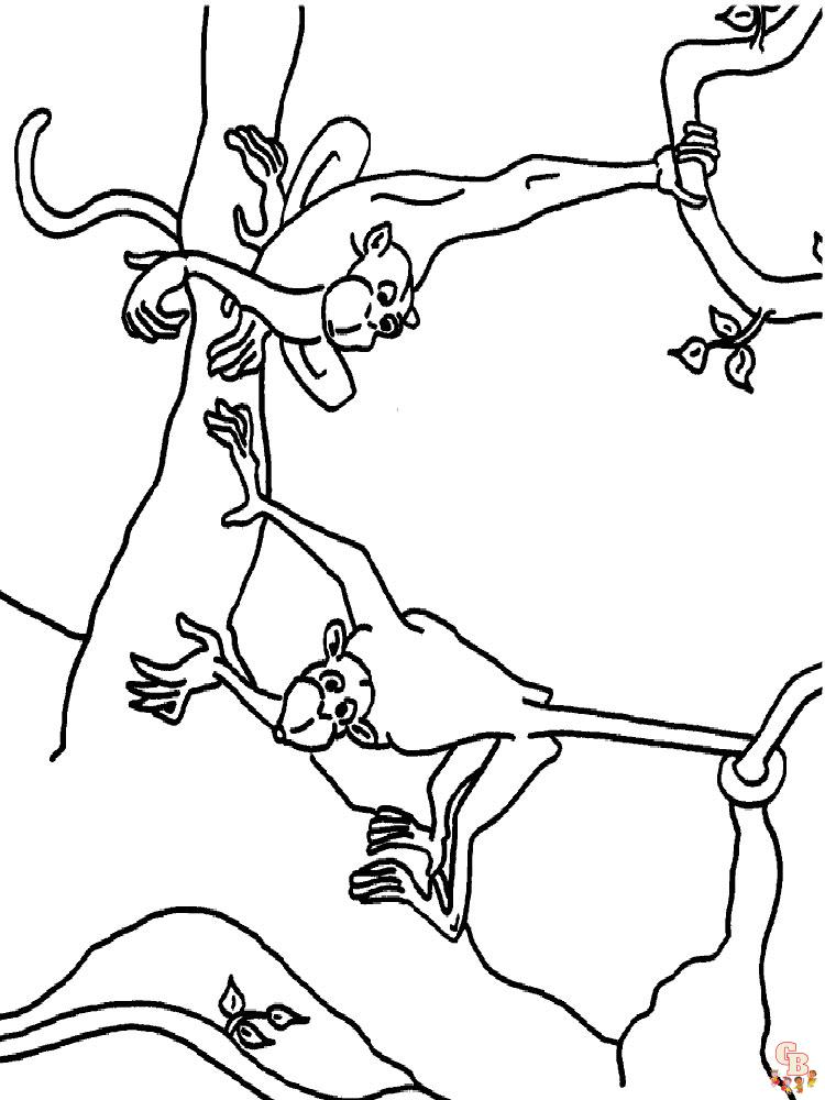 coloriage singe