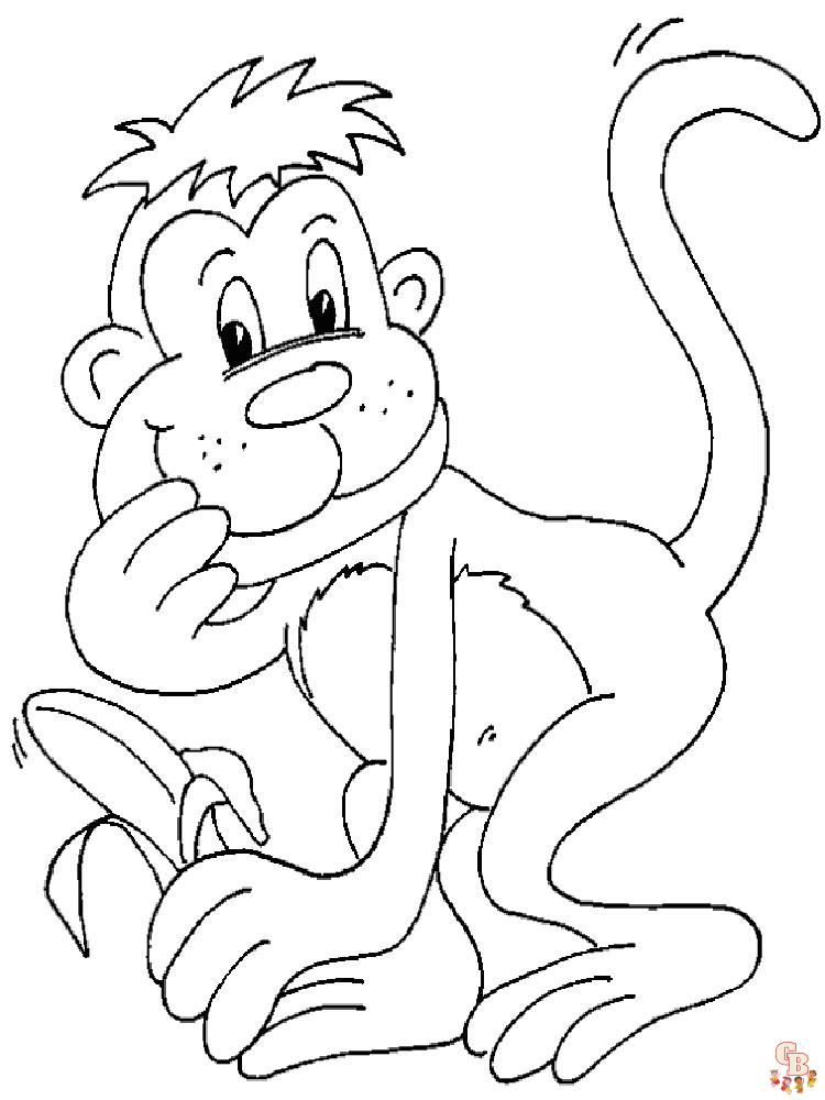 coloriage singe