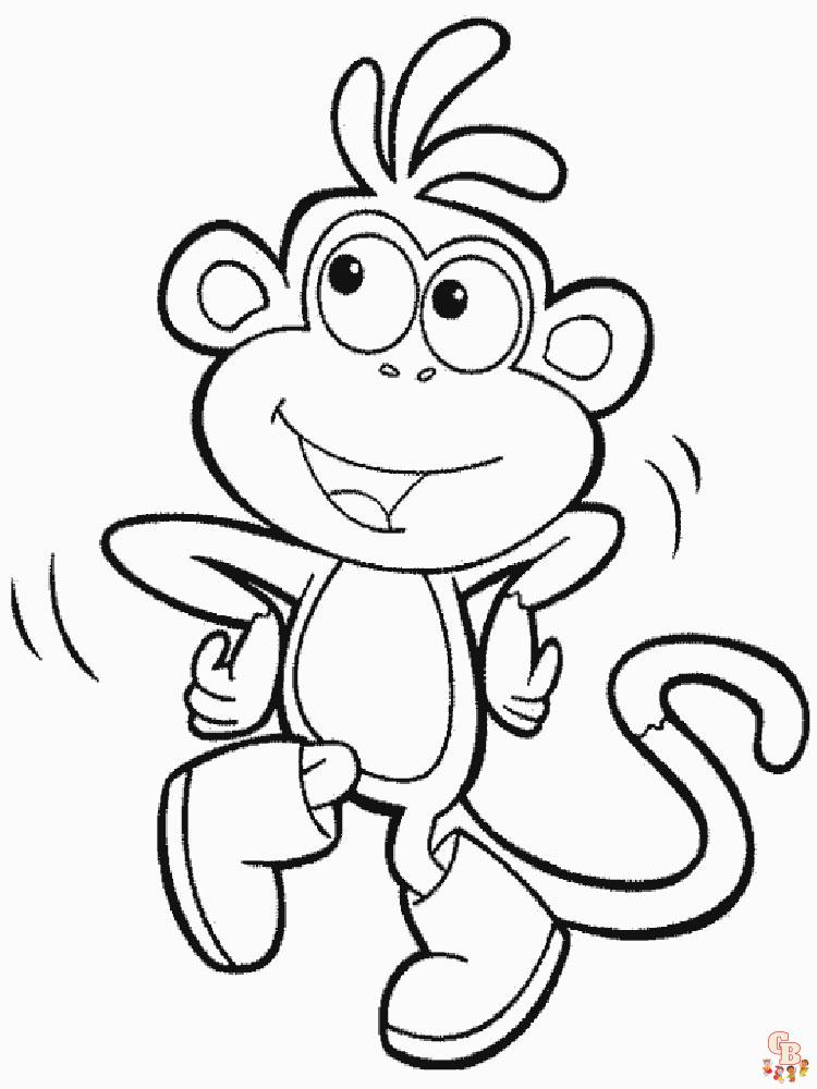 coloriage singe