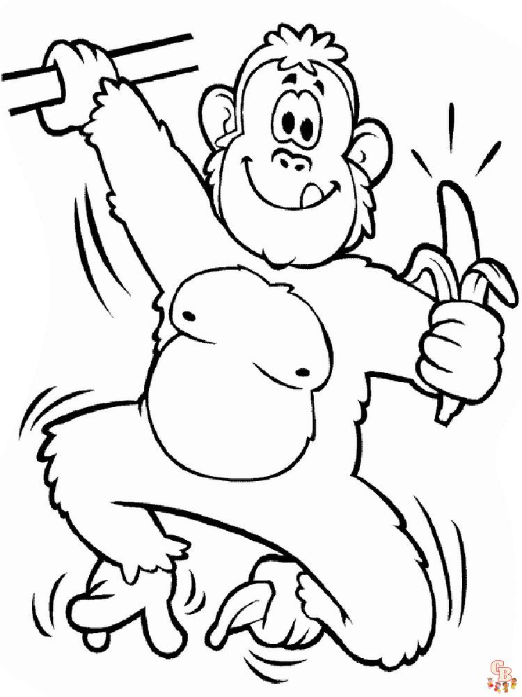 coloriage singe