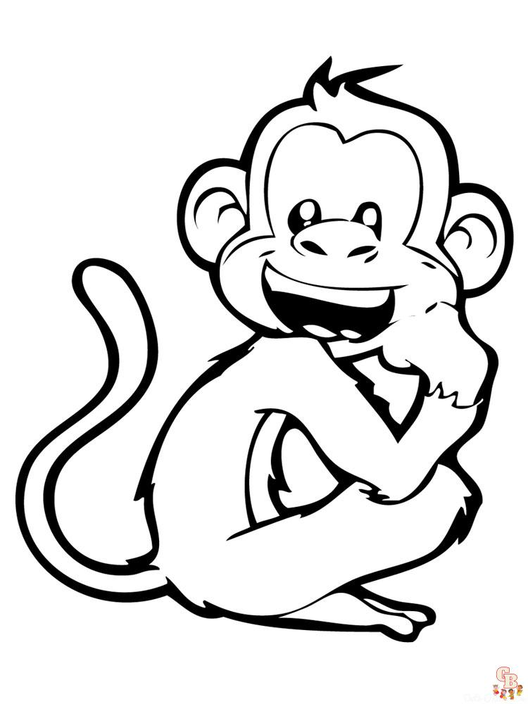 coloriage singe