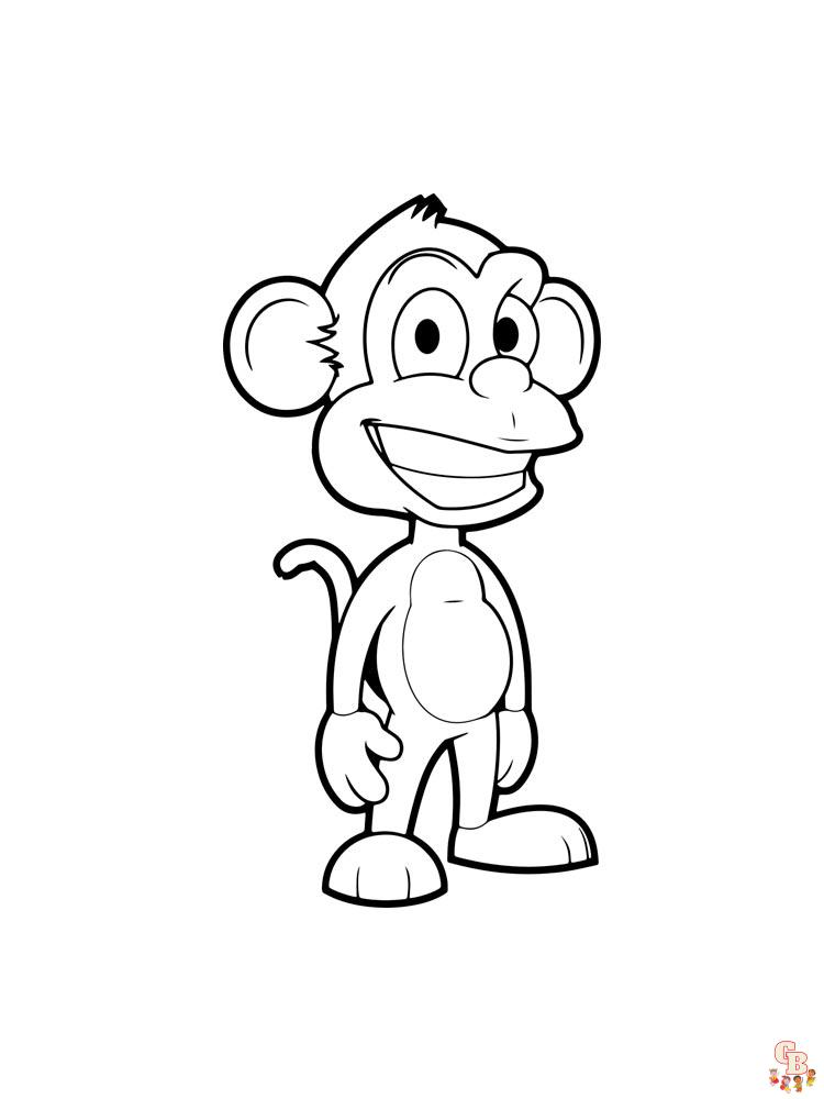 coloriage singe