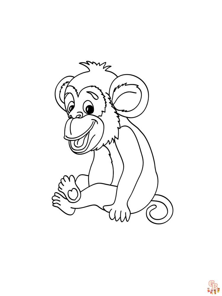 coloriage singe