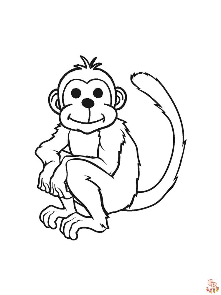 coloriage singe