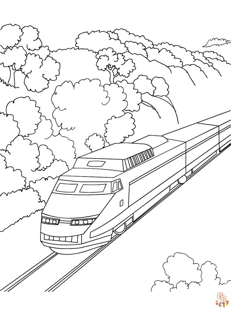 coloriage trains