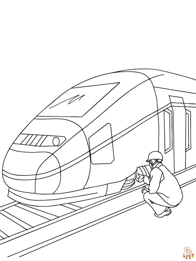 coloriage trains